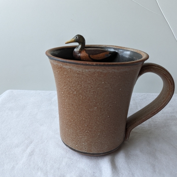Deenen Pottery Other - Deenen Pottery St Paul MN Handmade Pottery Brown Speckled Duck Rim Mug